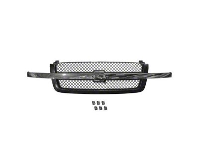 Upper Replacement Grille; Chrome and Dark Gray (03-06 Silverado 1500)