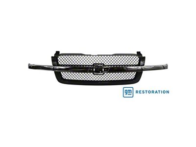 Upper Replacement Grille; Chrome (03-06 Silverado 1500 w/o Body Cladding)