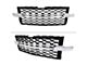 Upper Replacement Grille; Gloss Black with Chrome (19-21 Silverado 1500 Custom, Custom Trail Boss, WT)