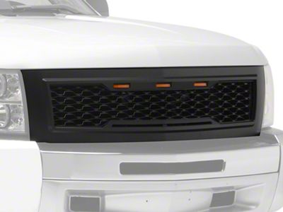 Upper Replacement Grille; Matte Black (07-13 Silverado 1500)