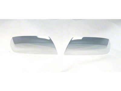 Upper Standard Mirror Covers; Chrome (14-18 Silverado 1500)