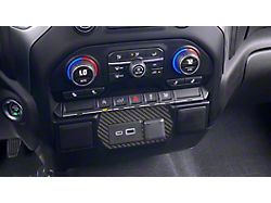 USB Center Dash Accent; Raw Carbon Fiber (19-24 Silverado 1500)