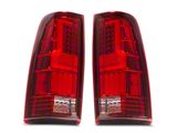 Renegade Series V2 LED Tail Lights; Chrome Housing; Red Lens (99-06 Silverado 1500 Fleetside)
