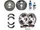 Vented 6-Lug Brake Rotor, Pad, Brake Fluid and Cleaner Kit; Front and Rear (09-13 Silverado 1500 w/ Rear Drum Brakes)