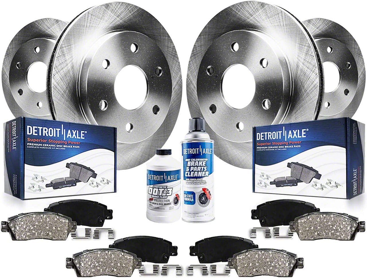 Silverado 1500 Vented 6Lug Brake Rotor, Pad, Brake Fluid and Cleaner