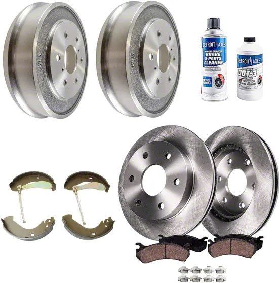 Silverado 1500 Vented 6Lug Brake Rotor, Pad, Brake Fluid and Cleaner