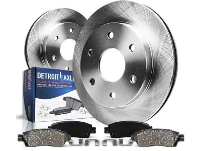 Vented 6-Lug Brake Rotor and Pad Kit; Rear (14-18 Silverado 1500)
