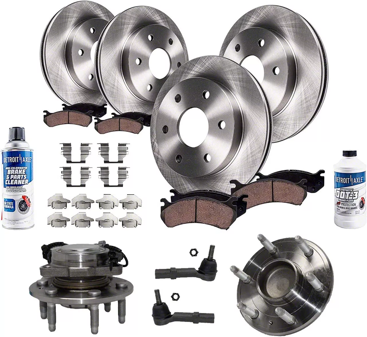 Silverado 1500 Vented 6Lug Brake Rotor, Pad, Wheel Hub Assemblies