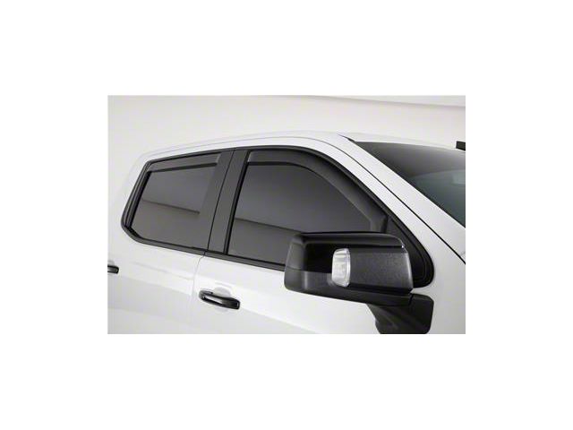 Ventgard Snap Window Deflectors; Smoked; Carbon Fiber Look (19-24 Silverado 1500 Crew Cab)
