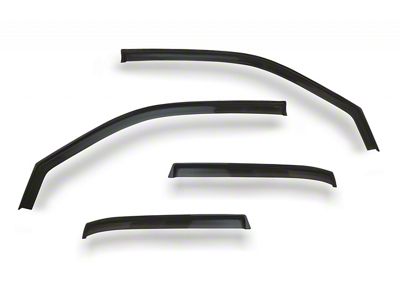 Ventgard Sport Window Deflectors; Carbon Fiber Look; Front and Rear (07-13 Silverado 1500 Crew Cab)