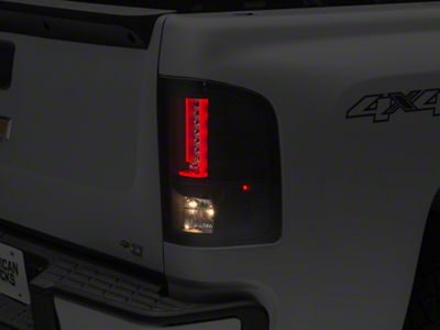 Version 2 LED Tail Lights; Black Housing; Smoked Lens (07-13 Silverado 1500)