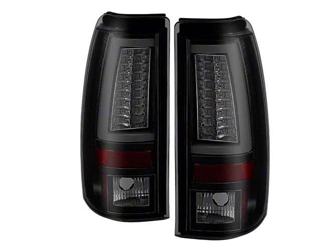 Version 2 LED Tail Lights; Black Housing; Smoked Lens (03-06 Silverado 1500 Fleetside)