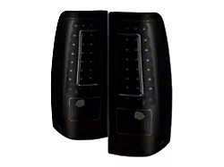 Version 2 LED Tail Lights; Black Housing; Smoked Lens (99-02 Silverado 1500 Fleetside)