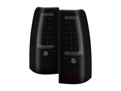 Version 3 Light Bar LED Tail Lights; Black Housing; Smoked Lens (03-06 Silverado 1500 Fleetside)