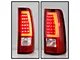 Version 3 Light Bar LED Tail Lights; Chrome Housing; Red Clear Lens (03-06 Silverado 1500 Fleetside)