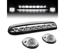 White LED Roof Cab Lights; Chrome (02-06 Silverado 1500)