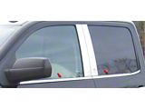 Window Sill Trim Set; Stainless Steel (14-18 Silverado 1500 Double Cab)