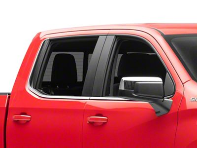 Window Sill Trim Set; Stainless Steel (19-24 Silverado 1500 Crew Cab)