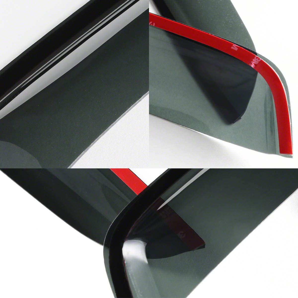 Dark Smoke Vent Visor Window Deflectors For Chevy Silverado 1500-3500 Extended Cab (99-06) 4pcs