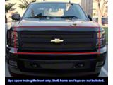 Wire Mesh Upper Grille Overlay; Black (07-13 Silverado 1500)