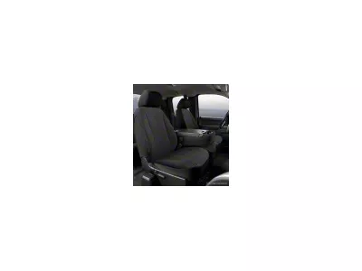 Fia Wrangler Solid Series Front Seat Covers; Black (14-18 Silverado 1500 w/ Bucket Seats)