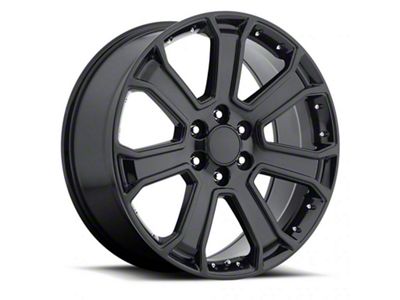 Yukon Denali Replica Gloss Black 6-Lug Wheel; 22x9; 31mm Offset (19-25 Silverado 1500)