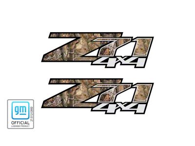 Z71 4x4 Decal; Camo Realtree AP (07-13 Silverado 1500)