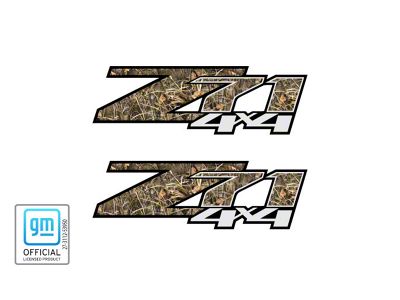 Z71 4x4 Decal; Camo Realtree Max4 (07-13 Silverado 1500)