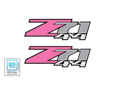 Z71 4x4 Decal; Pink (07-13 Silverado 1500)