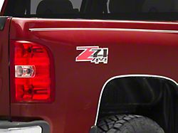 Z71 4x4 Decal; Red/Black/Gray (07-13 Silverado 1500)