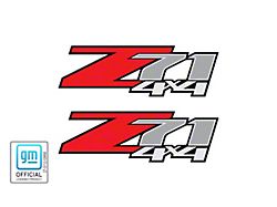 Z71 4x4 Decal; Red/Black/Gray (07-13 Silverado 1500)