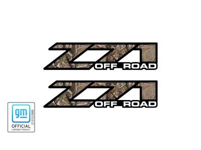Z71 Off Road Decal; Camo Realtree AP (99-06 Silverado 1500)