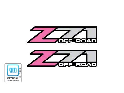 Z71 Off Road Decal; Pink (99-06 Silverado 1500)