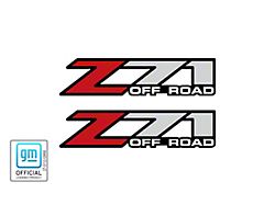 Z71 Off Road Decal; Red/Black/Gray (99-06 Silverado 1500)