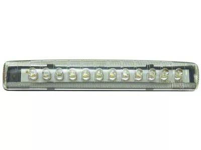 12-Diode Single Row LED Light; Clear Lens; Blue (Universal; Some Adaptation May Be Required)