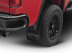 12-Inch x 23-Inch Mud Flaps with Bowtie Logo; Front or Rear (Universal; Some Adaptation May Be Required)