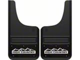 12-Inch x 23-Inch Mud Flaps with High Country Logo; Front or Rear (Universal; Some Adaptation May Be Required)