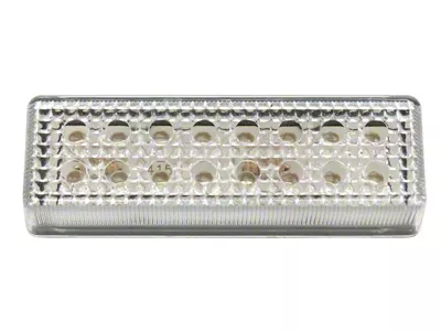 16-Diode Double Row LED Light; Clear Lens; White (Universal; Some Adaptation May Be Required)