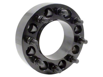2-Inch Steel Hubcentric 8-Lug Wheel Spacers; Black (07-10 Silverado 2500 HD)