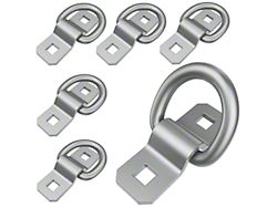 3/8-Inch Heavy Duty D-Ring Tie Down Anchor Kit; Silver