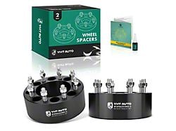 3-Inch 8-Lug Wheel Spacers; Black; Set of Two (01-10 Silverado 2500 HD)