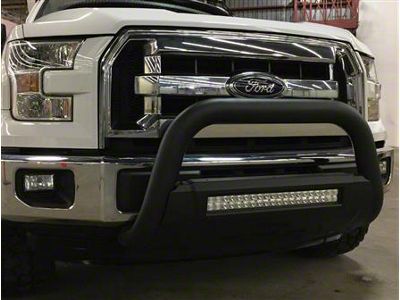 3.50-Inch Bull Bar with 20-Inch Light Bar Mount; Black (11-19 Silverado 2500 HD)