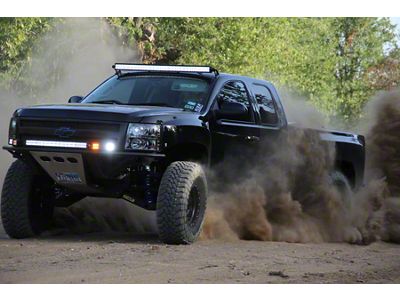 4-Inch Bulge Fenders; Fiberglass (07-14 Silverado 2500 HD)