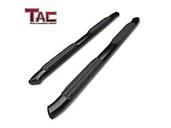 5-Inch Oval Side Step Bars; Gloss Black (20-26 Silverado 2500 HD Crew Cab)