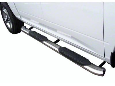 5-Inch Premium Oval Side Step Bars; Stainless Steel (20-24 Silverado 2500 HD Crew Cab)