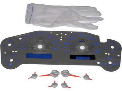 Instrument Cluster Upgrade Kit with Transmission Temperature; Stainless Steel (07-11 Silverado 2500 HD)