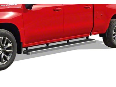 6-Inch iStep Running Boards; Hairline Silver (20-25 Silverado 2500 HD Crew Cab)