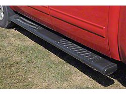 6-Inch Oval UltraBlack Tube Step Side Step Bars without Mounting Brackets; Textured Black (07-23 Silverado 2500 HD Extended/Double Cab)