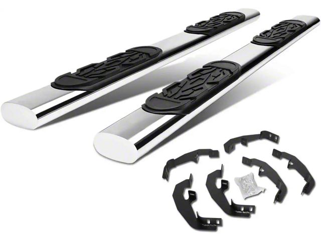 6-Inch Running Boards; Stainless Steel (20-24 Silverado 2500 HD Double Cab)