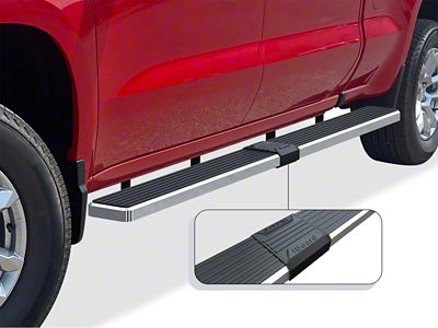 6-Inch Wheel-to-Wheel Running Boards; Hairline Silver (20-25 Silverado 2500 HD Crew Cab)